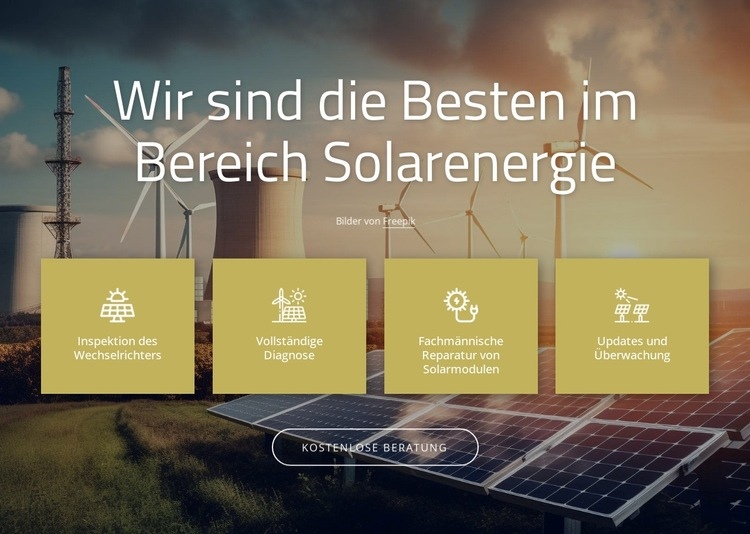 Solarunternehmen Website-Modell