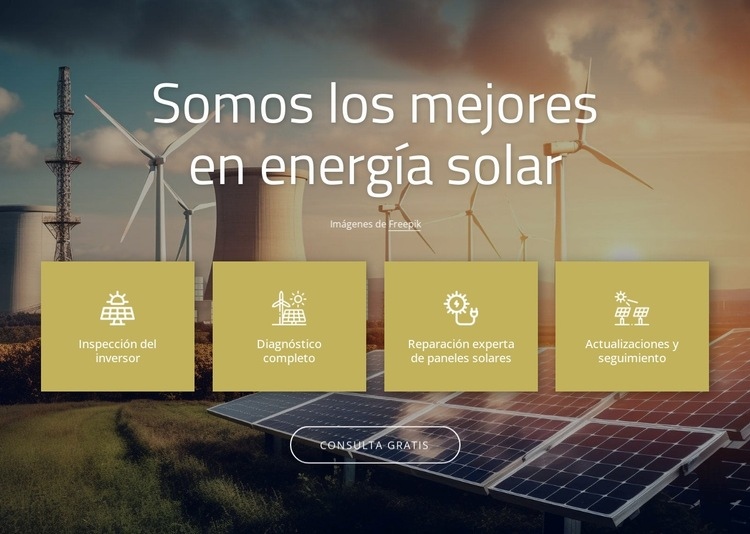 empresa solar Maqueta de sitio web