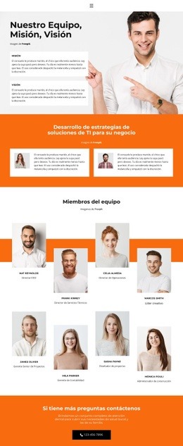 Equipo En La Oficina - Plantilla De Sitio Web Gratuita