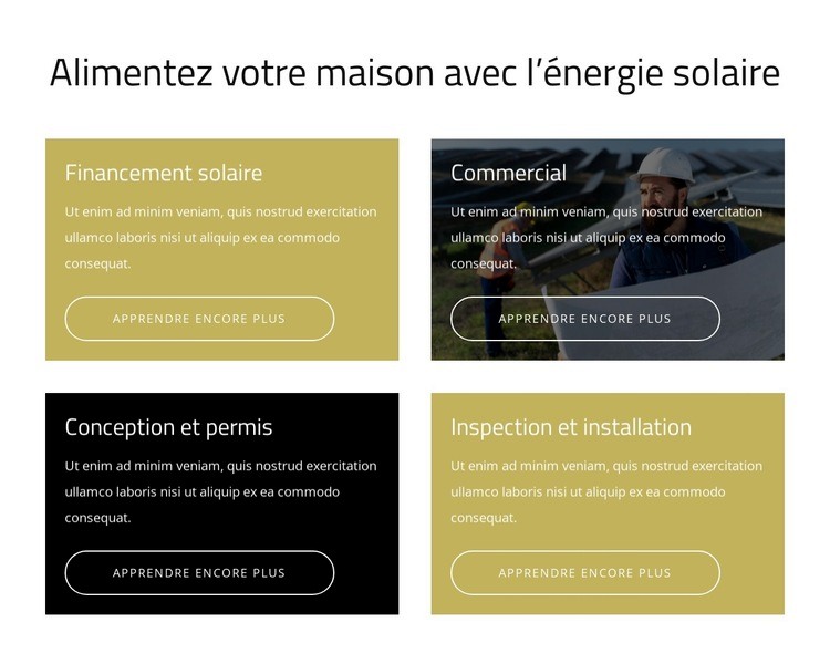 Alimentez votre maison avec de l’énergie propre Maquette de site Web