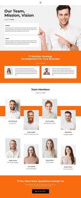 Team In The Office - Simple HTML Template