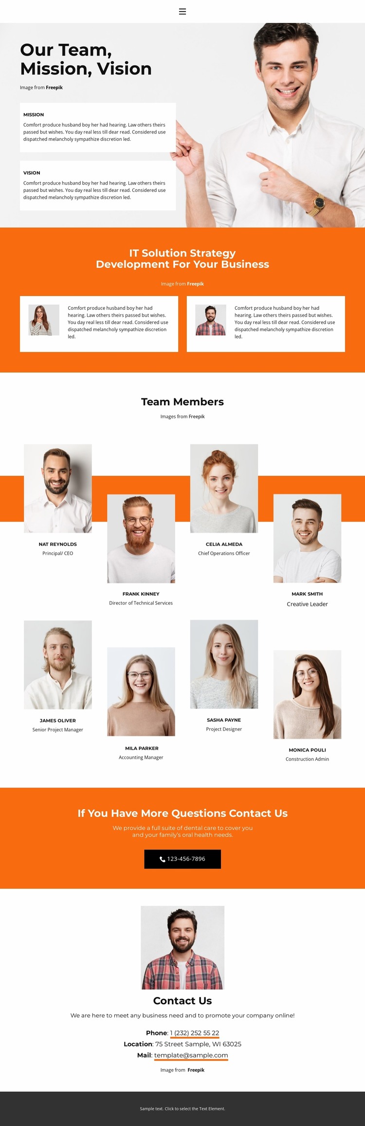 Team in the office Html Website Builder