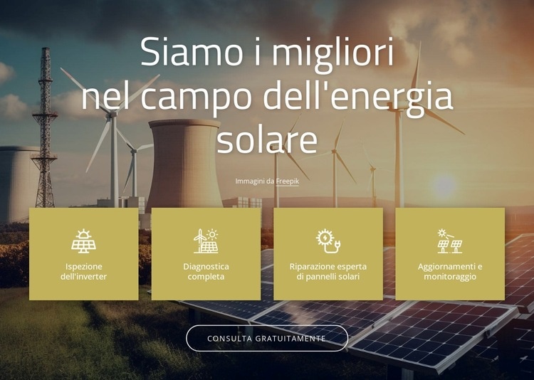 Azienda solare Costruttore di siti web HTML