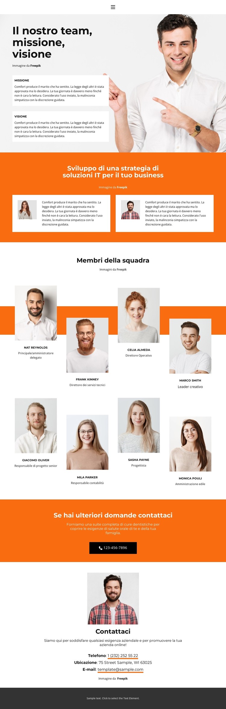 Squadra in ufficio Modello CSS