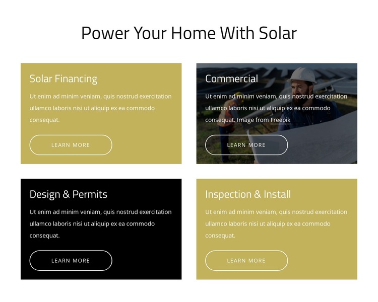 Power your home with clean energy Joomla Page Builder
