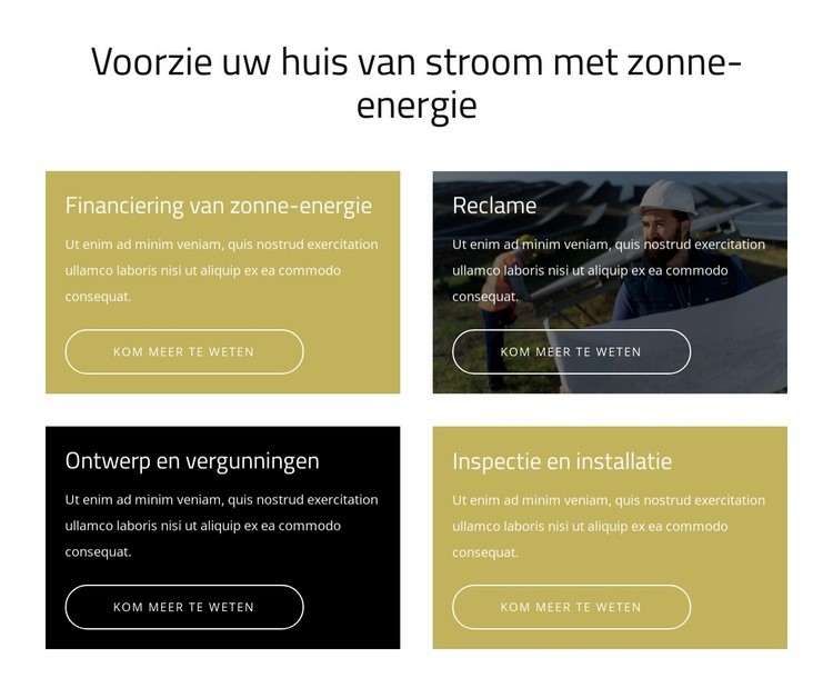 Voorzie uw huis van schone energie Bestemmingspagina