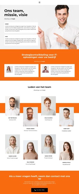 Team Op Kantoor - Eenvoudige HTML-Sjabloon