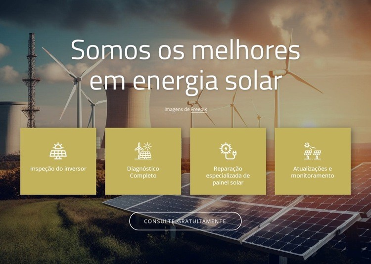 Empresa solar Construtor de sites HTML