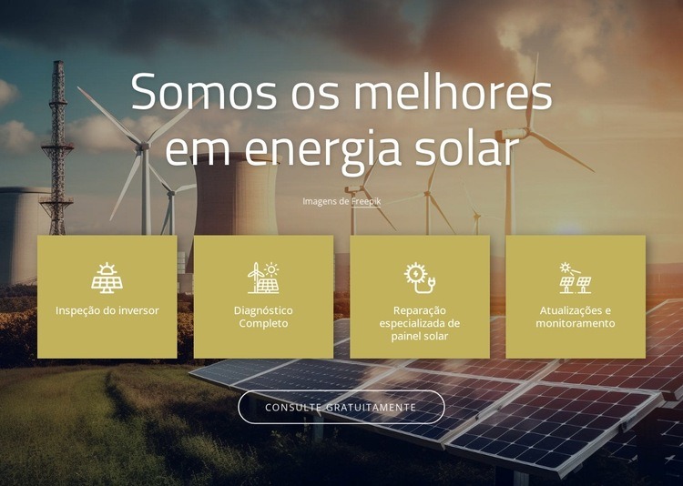 Empresa solar Modelo de uma página