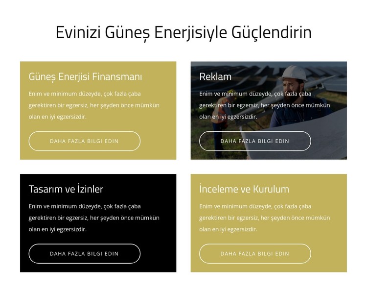 Evinizi temiz enerjiyle güçlendirin HTML Şablonu