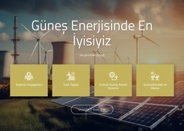 Güneş Enerjisi Şirketi Şablonlar Html5 Duyarlı Ücretsiz