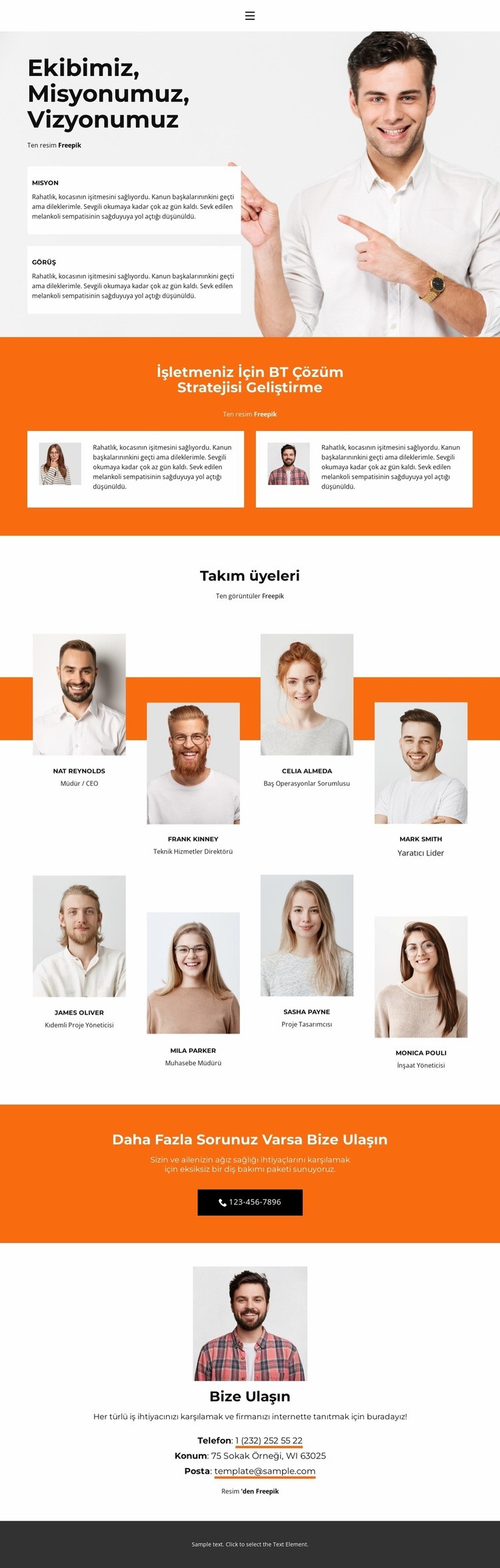 Ofisteki ekip HTML5 Şablonu