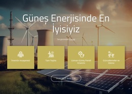 Güneş Enerjisi Şirketi - Basit Web Sitesi Şablonu