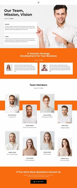 Team In The Office - Free Website Mockup