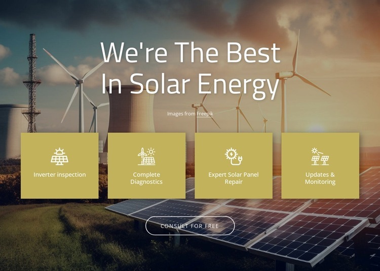 Solar company Wix Template Alternative