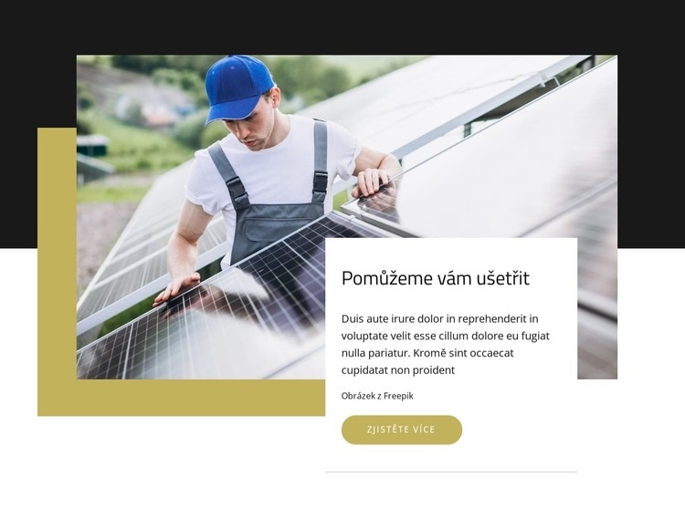 Výhody využití solární energie Šablona CSS