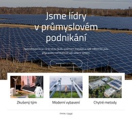 Jsme Lídry V Oblasti Solární Energie HTML Šablona