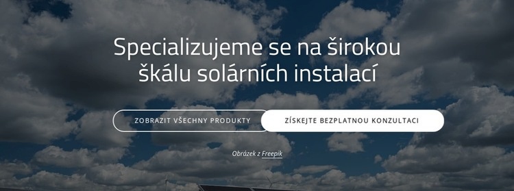 Instalace solárního panelu Šablona