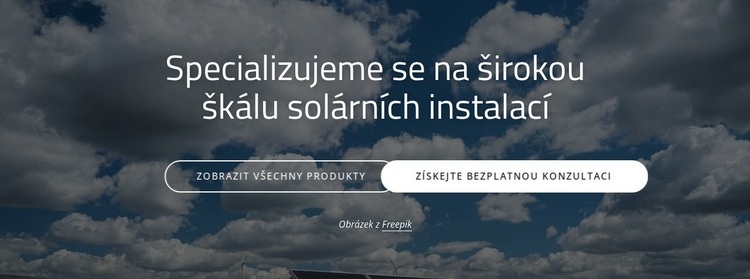 Instalace solárního panelu Šablona webové stránky