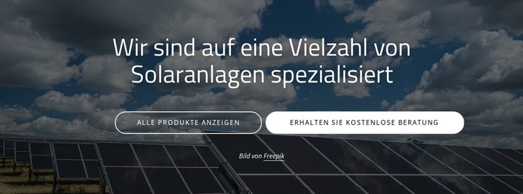 Installation von Solarmodulen CSS-Vorlage