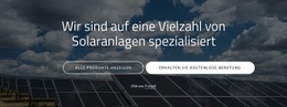 Installation Von Solarmodulen HTML-Vorlage