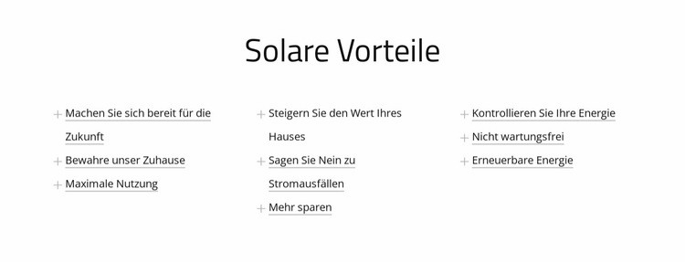 Vorteile von Solarmodulen Vorlage