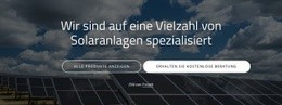 Atemberaubendes Webdesign Für Installation Von Solarmodulen
