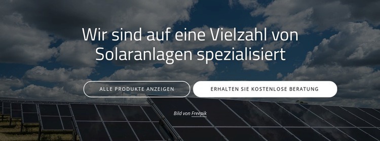 Installation von Solarmodulen Landing Page