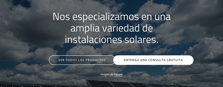 Instalación de paneles solares Plantilla CSS
