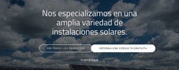 Instalación De Paneles Solares: Plantilla HTML5 Adaptable