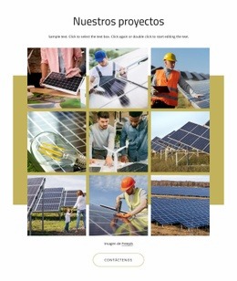 La Energía Solar Es Una Fuente De Energía Renovable. Plantilla Responsiva Html5