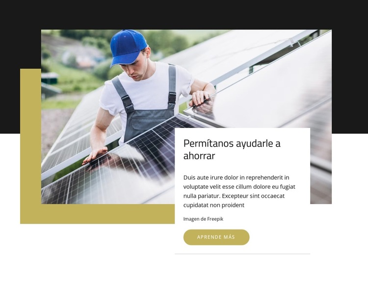 Beneficios del uso de energía solar Plantilla de sitio web