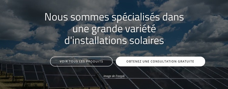 Installation de panneaux solaires Conception de site Web