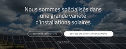 Générateur De Maquette De Site Web Pour Installation De Panneaux Solaires