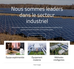 Nous Sommes Leaders Dans L'Énergie Solaire - Inspiration Pour Une Maquette De Site Web