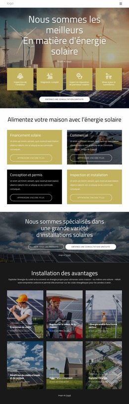 Nous Sommes Les Meilleurs En Énergie Solaire - Modèle De Site Web Joomla