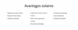 Avantages Des Panneaux Solaires - Modèle D'Une Page