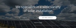 Solar panel installation - Html Code Example by Nicepage