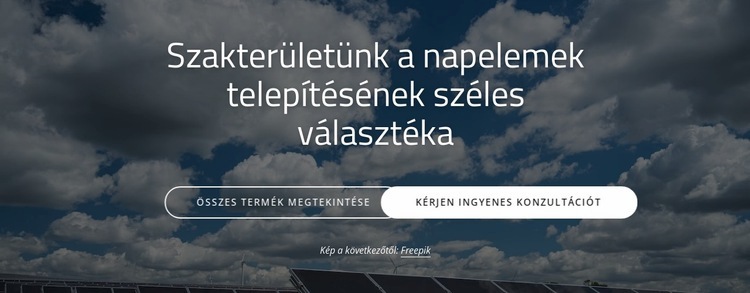 Napelem telepítés Sablon