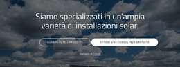 Installazione Di Pannelli Solari - Modello Di Pagina HTML