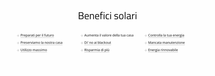 Vantaggi del pannello solare Modello Joomla