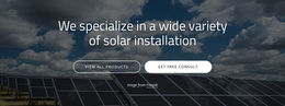 Solar Panel Installation - Joomla Website Template