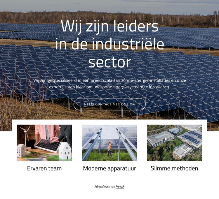 Wij zijn leiders op het gebied van zonne-energie HTML-sjabloon