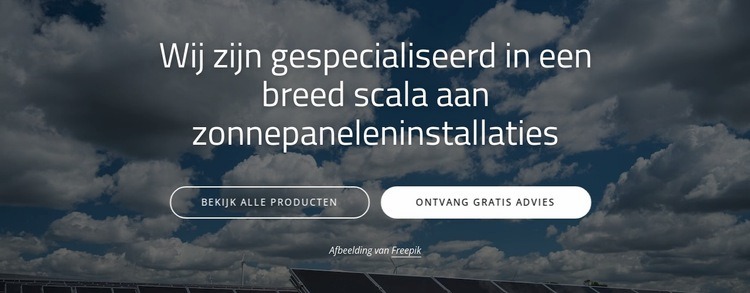 Installatie van zonnepanelen Html Website Builder