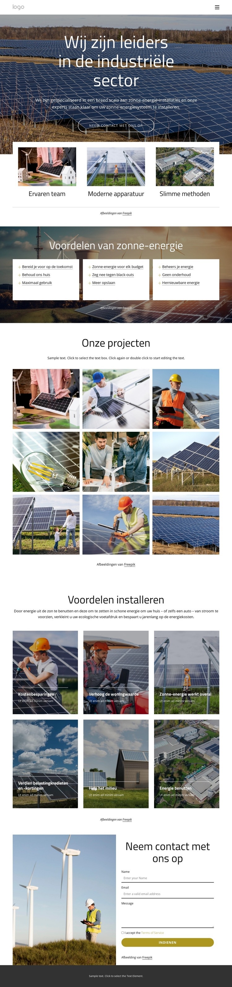 Wij zijn leiders in het industriële bedrijfsleven Website Builder-sjablonen