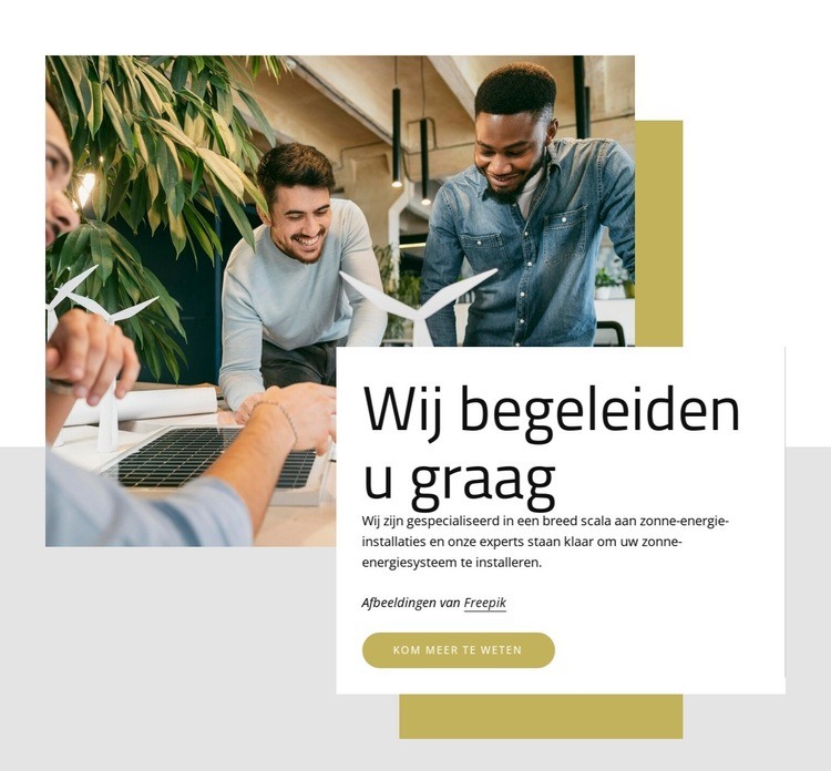 Ontdek onze diensten Website mockup