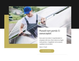 Landing HTML Dla Korzyści Z Wykorzystania Energii Słonecznej