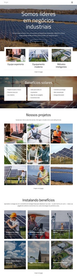 Construtor De Sites Exclusivo Para Somos Líderes Em Negócios Industriais