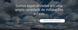 Web Design Incrível Para Instalação De Painel Solar