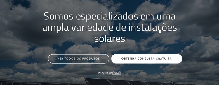 Instalação de painel solar Template Joomla